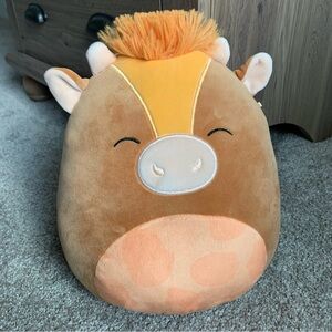 Squishmallows 10” Quinick the Dark Brown Spotted Cow Plush